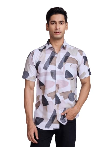 Pinkmint Shirt Combo for Mens l Stylish Half Sleeve Popcorn & Printed Shirt Combo l Beach Wear l Regular Home Wear (Pack of 3)