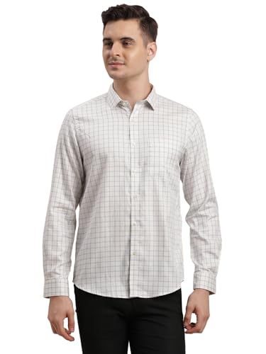 Turtle Men 100% Cotton Slim Fit Full Sleeve Grey Formal Shirt