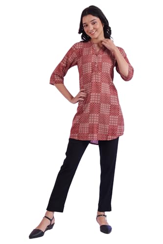 Aurelia Women's Printed Pure Cotton Straight Kurti
