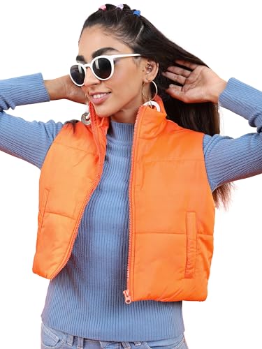Ketch Womens Sleeveless Regular Fit Jacket Khjk000062 Orange L