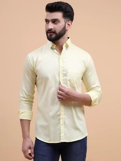 Tee Projekt Solid Shirt for Mens ||Casual Shirt for Men||Full Sleeve Spread Collar Shirt for Men||Solid Shirt for Mens|| Pack
