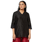 Fabindia Cotton Silk Cutwork Tunic (Black-S-10698055)