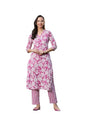 Stylum Womens Floral Printed Cotton Straight Kurta Pant Set