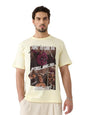 The Souled Store Deadpool: Comics Men and Boys Short Sleeves Round Neck Off White Graphic Printed Regular Fit Cotton T-Shirts