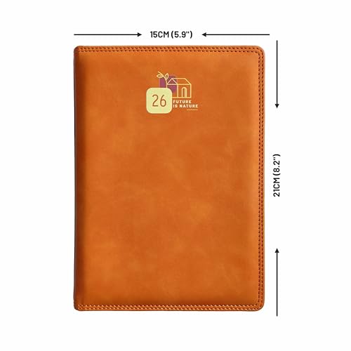 Anupam Accent 2026 Diary With Dates, 2026 Daily Planner 80 Gsm Full Page Per Day With Monthly Calendar, New Year Diary 2026 Size