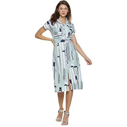 Campus Sutra Women Casual Stylish Front Button Dress'S(Ss20_Dresabs01_W_Pln_Gre_Xl) Green