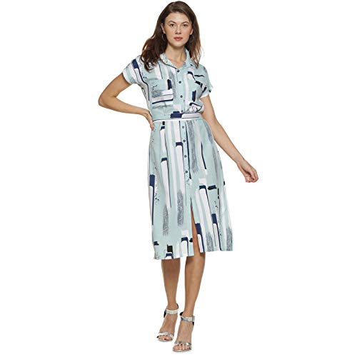 Campus Sutra Women Casual Stylish Front Button Dress'S(Ss20_Dresabs01_W_Pln_Gre_Xl) Green