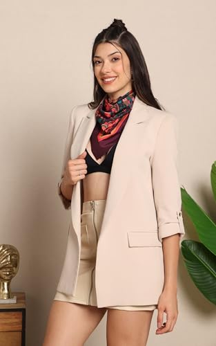 Greciilooks WomenS Crepe Silk Square Scarf