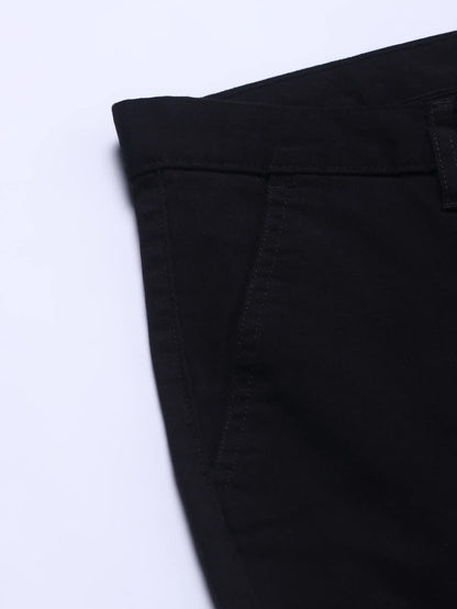 Dennis Lingo Slim Fit Black Solid Cargo for Men