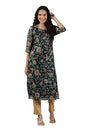 Aurelia WomenS Floral Printed Straight Kurta | Lightweight Round Neck Kurta For Women | Printed Kurta For Women | Beautiful Regu