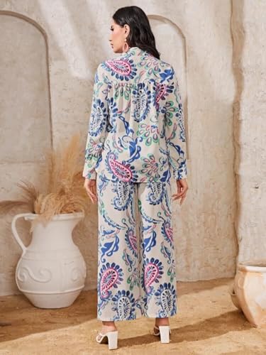 Greciilooks WomenS Co-Ord Set || Rayon Night Pajama Set || Night Suits For Women || Printed Nightwear Set || Loungewear || Home