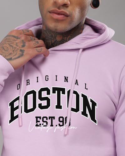 ADRO Men's Printed Hoodie | Cotton | Lavender | Size 30 | Model H24-BOST-PU