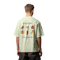 Nobero MenS Graphic Print Oversized Fit T-Shirt (1M-Twrt-C1096_Aloe Green