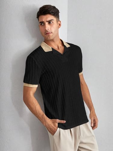 TOPLOT Polo T Shirt for Men || Men Casual T-Shirt || Polo for Man || Jacquard || Contrast Collar and Cuff || Value Pack (V-Jqrd-