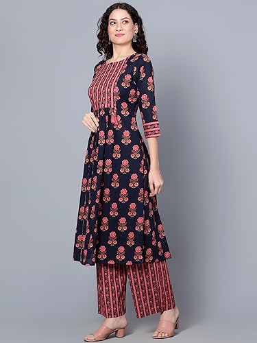 idaLia Multicolour Floral Printed Kurta Set