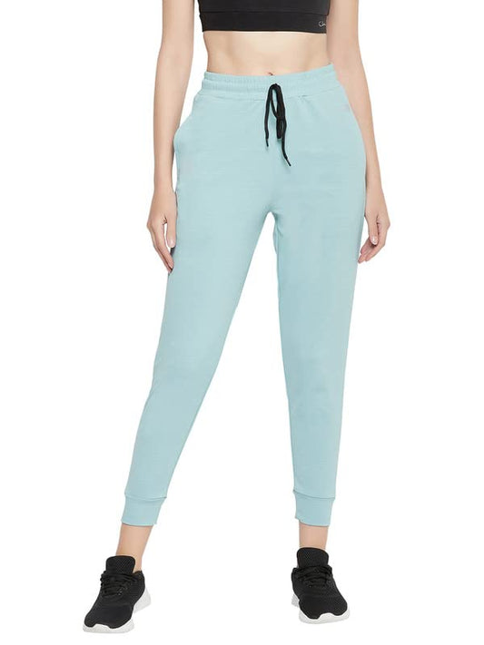 Clovia Womens Chic Basic Active Joggers (AB0116P11_Green_S)