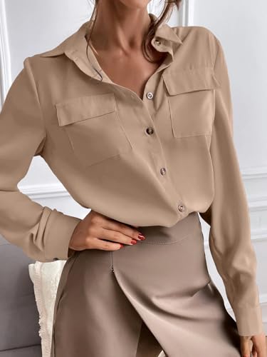 Greciilooks WomenS Regular Fit Shirt (Gl-W2215_Beige