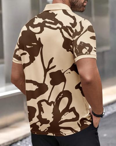 Noble Monk MenS Animal Print Regular Fit T-Shirt (T693_Nm_Arctic Wolf