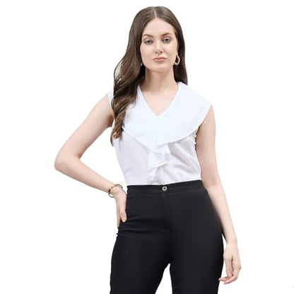 Style Quotient Women White Sleeveless Top