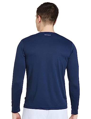 REVOLT Solid Slim Fit Men's Soft & Comfortable Round Neck T-Shirt-Full Sleeve, Logo Branding
