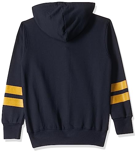 T2F Cotton Hooded Neck Regular Fit Hoodie (Boys-SS_35_Navy