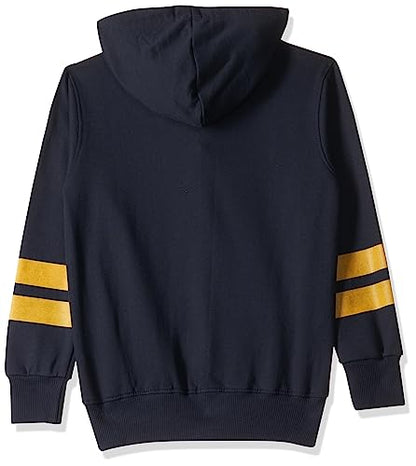 T2F Cotton Hooded Neck Regular Fit Hoodie (Boys-SS_35_Navy