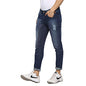 Campus Sutra MenS Navy Blue Lightly Distressed Denim Jeans For Casual Wear | Dark-Wash | Regular Fit | Button Closure | Denim J