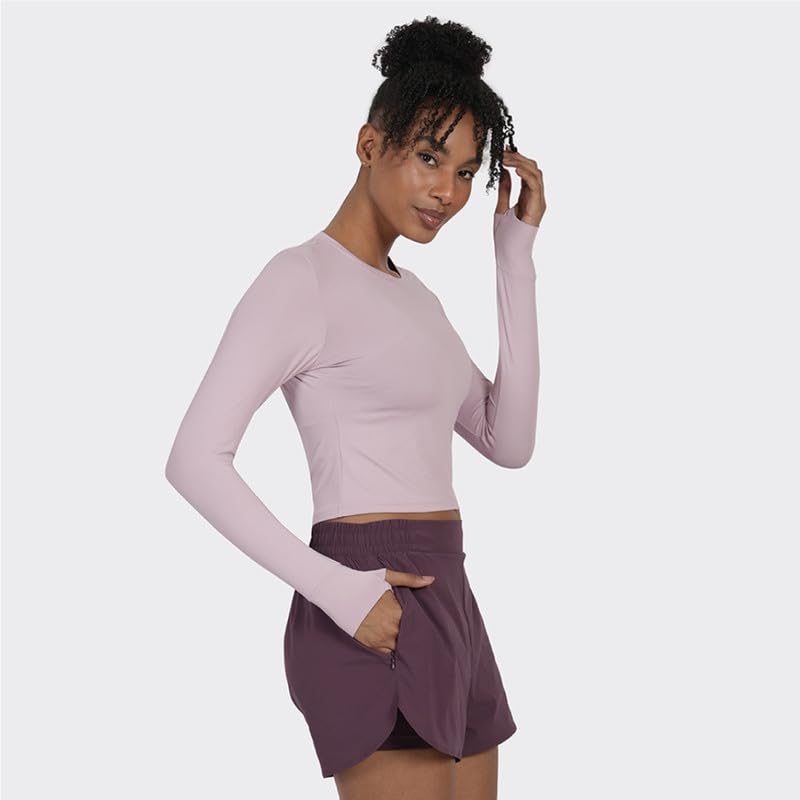 BlissClub Aerocool Training Crop Top | Crop fit | Full Sleeves | Thumbhole
