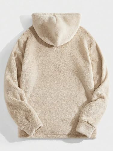 TAGAS Unisex Fleece Hoodie  Ultra Soft Sherpa Pullover with Half-Zip & Kangaroo Pocket Sweatshirt Hoodie