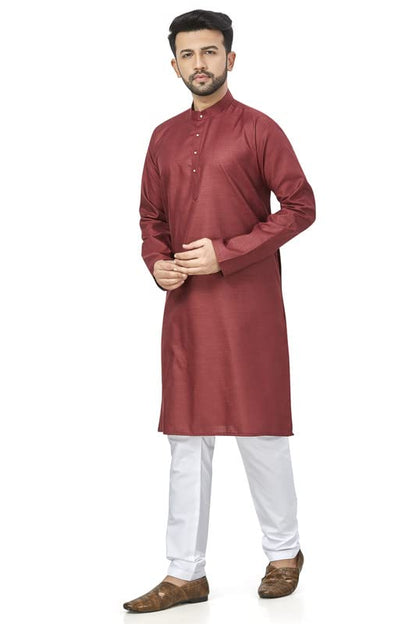 Be Active 100% Cotton Stylish Trendy Solid Pattern Full Sleeve Comfortable MenS Kurta Pyjama Set Gives Rich Look Rfsk0001_27_Se