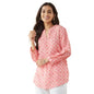 Fabindia WomenS Printed Regular Fit Tunic Top (1038748Pink_Pink