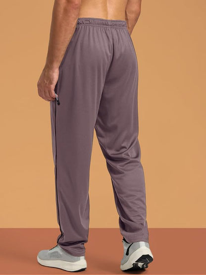 Pinkmint Mens Spandex Track Pant ll Stylish Regulr Fit Track with Side Zip Pocket ll Gym Wear ll Yoga ll Sports (Pack of 1) Pea