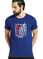 ADRO Mens Attack on Titan Cotton T-Shirt (S, Royal Blue)
