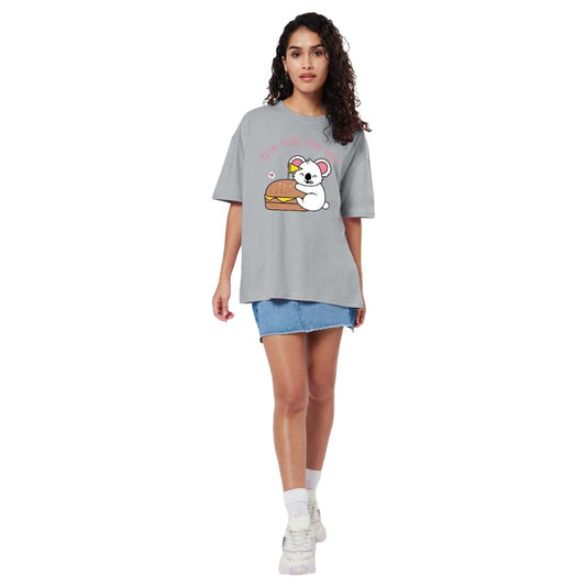 Bewakoof Womens Been There 2.0 Graphic Print 100% Cotton T-Shirt- Oversized Fit, Round Neck, Half Sleeve
