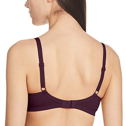 Enamor A042 Side Support Shaper Supima Cotton Everyday Bra - Non-Padded, Wirefree & High Coverage Purple