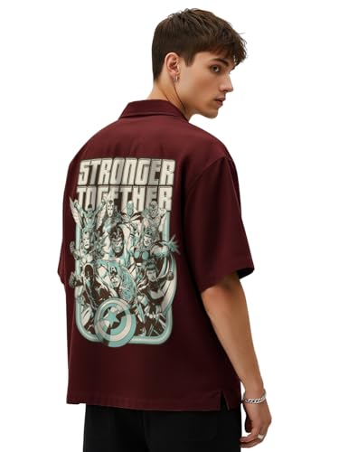 Veirdo Mens Graphic Printed Oversized Fit Full Sleeve Round Neck Cotton Jersey T-Shirt Os Ccshstrgt
