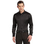 Turtle Men Satin Solid Slim Fit Party Shirts Black