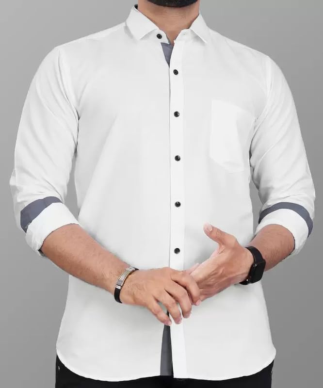 Tee Projekt Casual Cotton Long Sleeve Shirt for Men Formal Wear Regular Wear