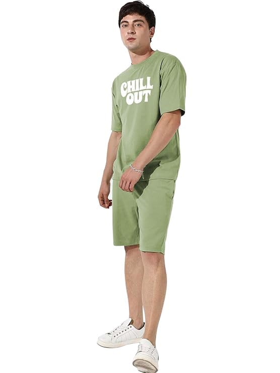 Macsivo MenS Night Suit | MenS Co-Ord Set | Lounge-Wear Nightdress Pajama Set | Summer Night Wear | Solid Plain Casual Pajama S