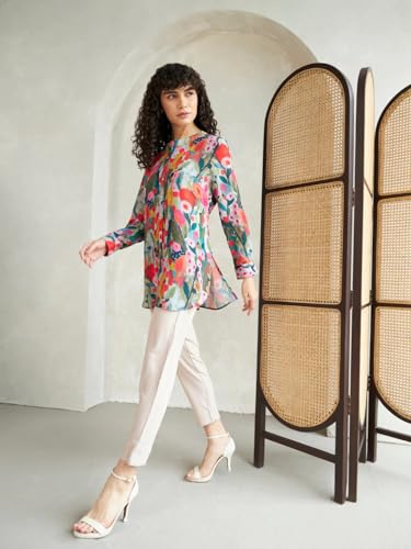 Leriya Fashion Printed Regular Fit Jeans Korean Trendi Western Tops For Women Stylish