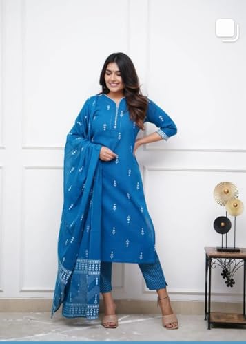 FABNEX Kurta Set for Women | Women Kurta Set with Dupatta | Women Kurta Sets Kurtis | Women Kurta Pant Set (K-94-95) (in, Alpha,