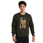 Turtle Men 100% Cotton Olive Plain Regular Fit Full Sleeve Casual Sweatshirt