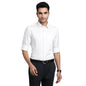 Turtle Men 100% Cotton White Solid Slim Fit Formal Shirts