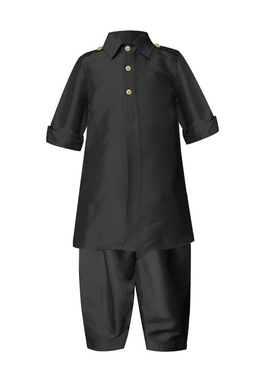 A.T.U.N. (ALL THINGS UBER NICE) Boys Solid Full Sleeve Pathani Suit Set | Kurta and Pyjama Set | Ethnic Clothing Set for Festiva