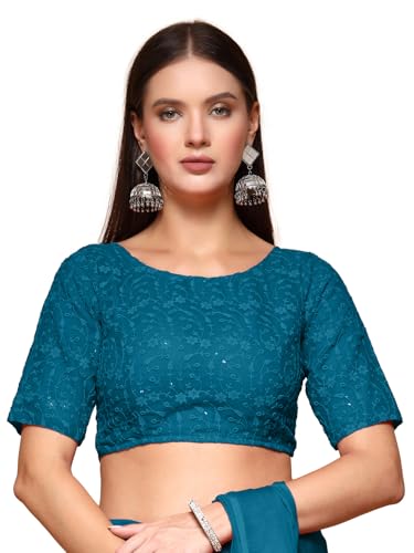Oomph! Readymade Blouse For Women, Brocade, Boat Neck, Rbbl598