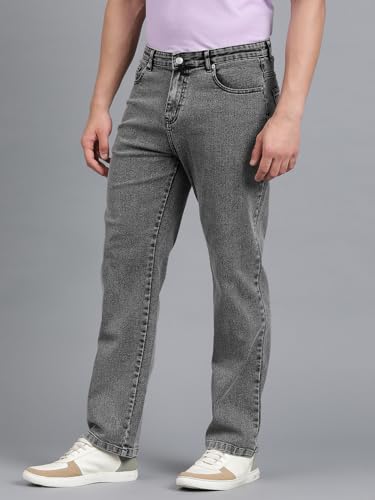 Kotty MenS Regular Mid Rise Grey Jeans