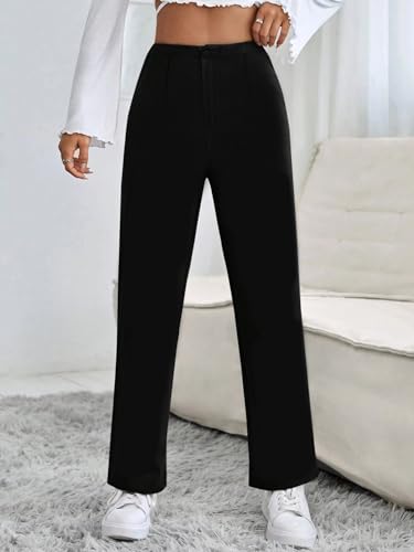 Toochki Premium Womens Slim 4-Way Stretch Formal Black Trousers (Flexi-Waist | Easy Care | Desk-to-Dinner)