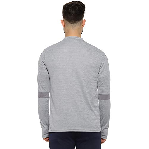 Campus Sutra Mens Solid Grey Dri-Fit Full Sleeve Activewear T-Shirt Regular Fit for Casual Wear | Modern Clothing T-Shirt Craft