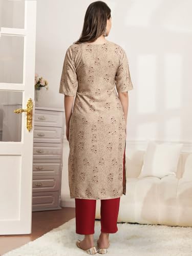 Pinkmint Printed Round Neck Kurta Set For Women Ll Kurti & Pant Set For Women Ll Regular Fit Kurta Set (Pack Of 2)