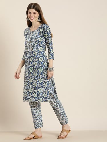 Shiv Textiles Pure Cotton Kurta Pant Set For Women